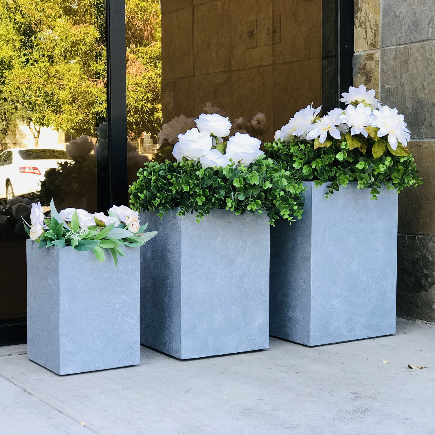 contemporary concrete planter