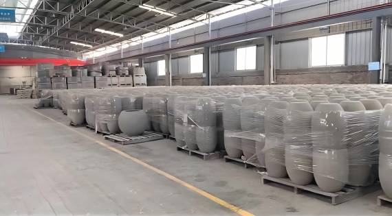 warehouse of GRC planter manufacturer